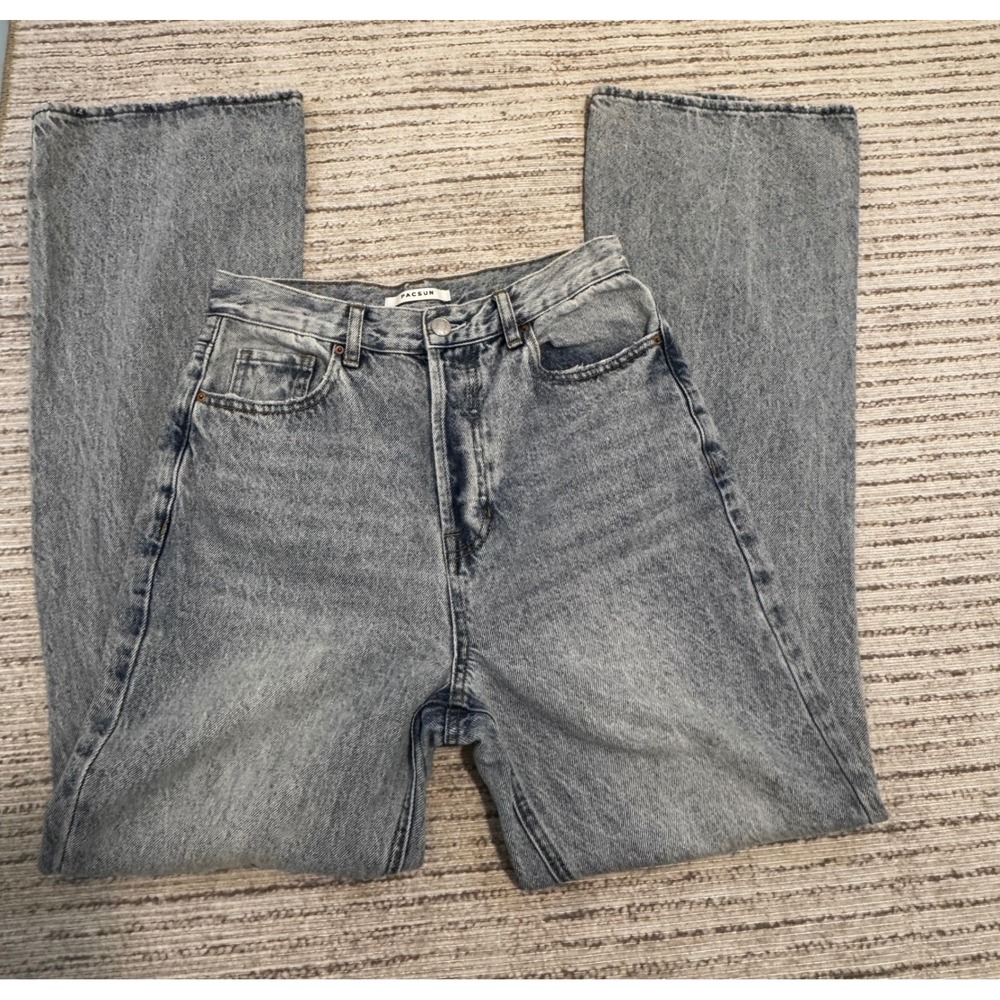 PacSun High Rise Bootcut Jeans Light Wash Blue 100% Cotton‎ Rigid Size 28